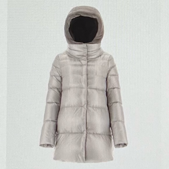 Herno A-Shape Jacket in Nylon Ultralight & Lady Alternative Fur, IT 48 / US 12 - Picture 2 of 9